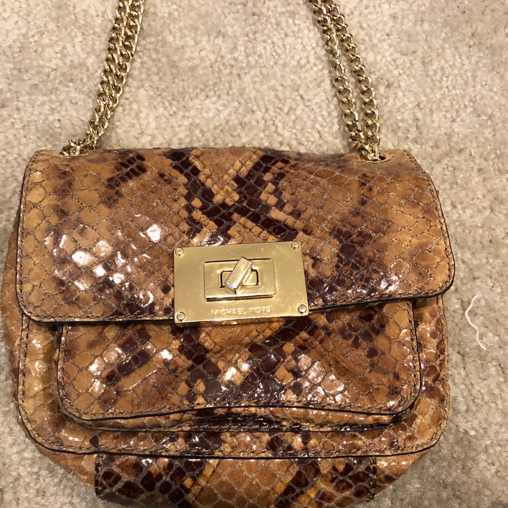 Authentic Michael Kors Snakeskin Purse